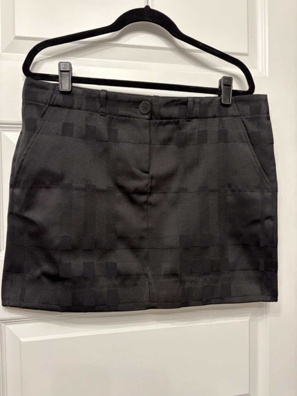 Burberry Black Jacquard Nova Check Mini Skirt